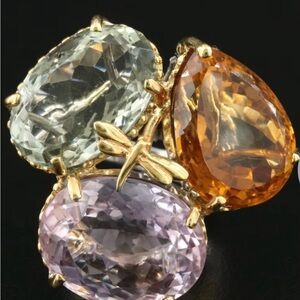 Elegant Gold Multi-Stone Ring